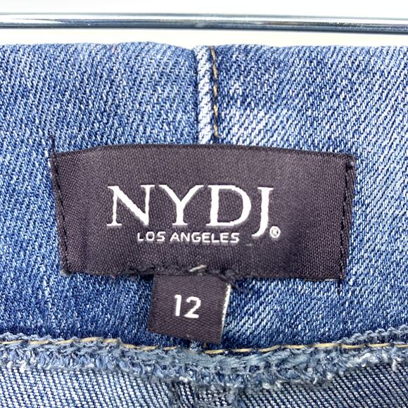 NYDJ Alina Pull On Ankle Jeans Womens SIze 12 Elastic Waist LIght Wash Blue - Picture 6 of 8